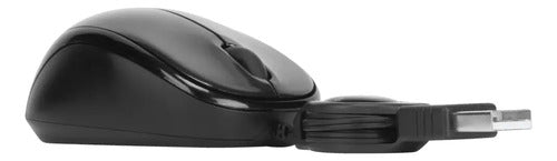 Mouse Usb Targus Mini Retractil Portable Amu75us Color Negro Negro