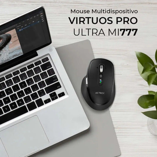 Mouse Multdispositivo Virtuos Pro Ultra Mi777 2.4 Mod Negro Negro