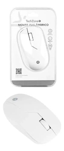 Mouse Techzone Tzacmoi49 Recargable Inalambrico Blanco