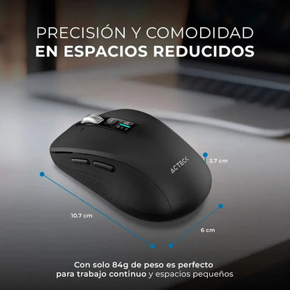 Mouse Multidispositivo Virtuos Pro Air Mi766 2.4 Modos Negro Negro