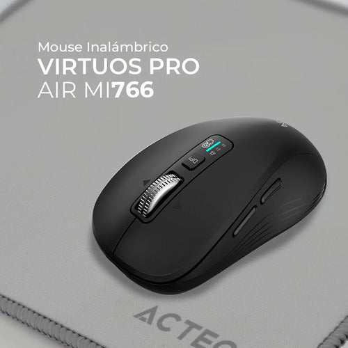 Mouse Multidispositivo Virtuos Pro Air Mi766 2.4 Modos Negro Negro