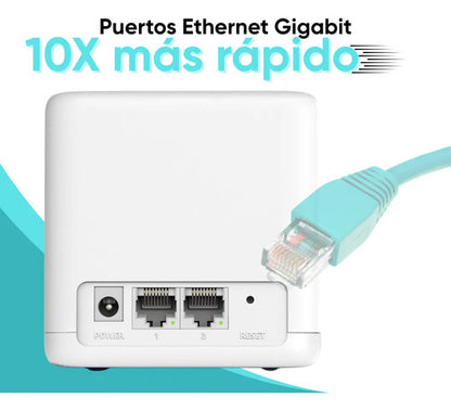 Sistema Wi-fi Mesh Mercusys Halo H32g Pack De 2 Routers Ac1200 De Doble Banda Con Cobertura Unificada