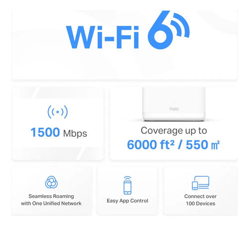 Tp-link Router Halo H60x Mu-mimo Firewall, Wi-fi 6 3 X Rj-45