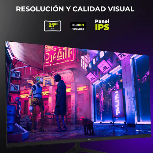 Monitor Yeyian Gaming Elysium 27 Pulgadas, 180hz, Fhd 1920x1080 , Fast Ips,1ms, Freesync, Hdr, Vesa 100 * 100, Hdmi 1.2