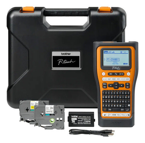 Rotuladora Brother Electrónica Bluetooth Pt-e560btvp Naranja Naranja