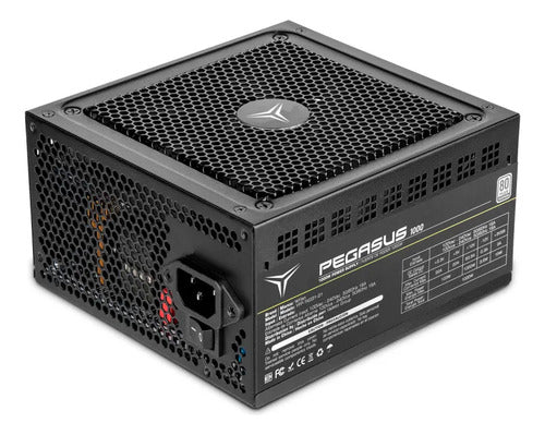 Fuente De Poder Yeyian Pegasus 1000w 80 Plus Platinum Atx Negro