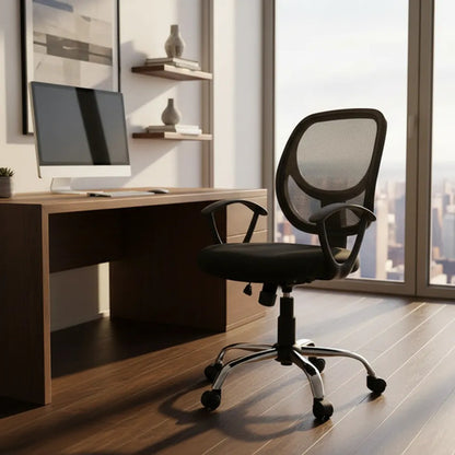 Silla Nextep Giratoria Altura Ajustable Negro Oficina Negro