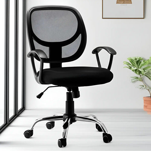 Silla Nextep Giratoria Altura Ajustable Negro Oficina Negro