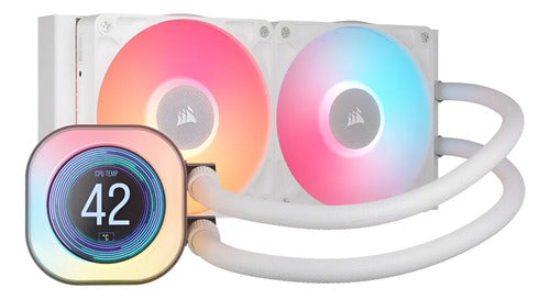 Enfriamiento Líquido Corsair Icue Link Titan 240 Rx Lcd Blanco