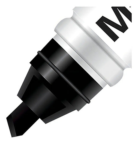 Marcadores Azor Barril Aluminio 12 Pzas Tinta Azul Negro Negro