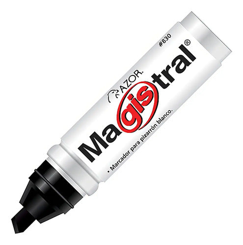 Marcadores Azor Barril Aluminio 12 Pzas Tinta Azul Negro Negro