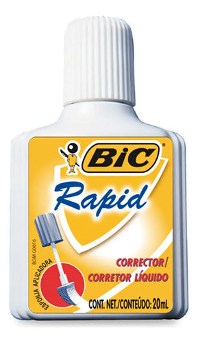 Corrector Líquido Bic Rapid 20ml C/10 Pzas