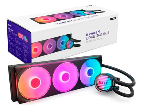 Enfriamiento Liquido Nzxt Kraken Core 360 Rgb Black Negro