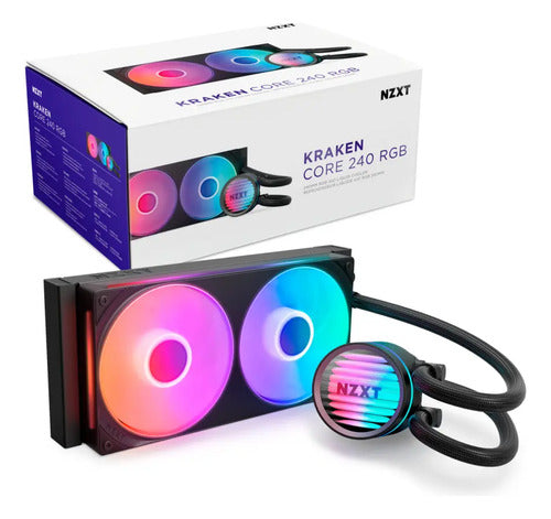 Nzxt Kraken Core 240 Rgb Líquido Cpu, 2x 120mm Hasta 2400rpm Negro