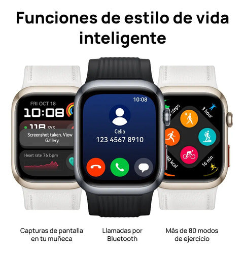Huawei Watch D2, Pantalla Tactil 1.82 Amoled Negro Negro Fluoroelastómero