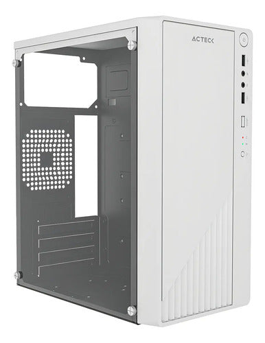 Gabinete Acteck Kioto Gc220, Mini-tower, Con Fuente De 500w Blanco