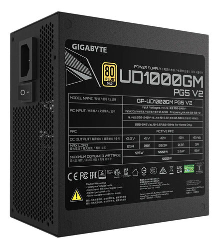 Fuente De Poder Gigabyte (gp-ud1000gm-pg5 V2) 1000w,modular Negro