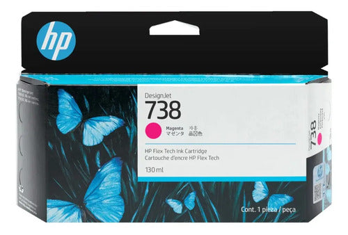 Cartucho De Tinta Designjet Hp 738 Magenta De 130 Ml
