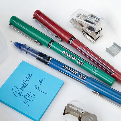 12 Plumas Pilot Bolígrafo Precise V5 Tinta Liquida Extrafino Color De La Tinta Azul
