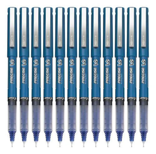 12 Plumas Pilot Bolígrafo Precise V5 Tinta Liquida Extrafino Color De La Tinta Azul