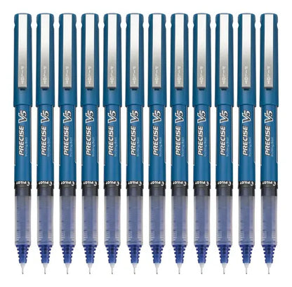 12 Plumas Pilot Bolígrafo Precise V5 Tinta Liquida Extrafino Color De La Tinta Azul