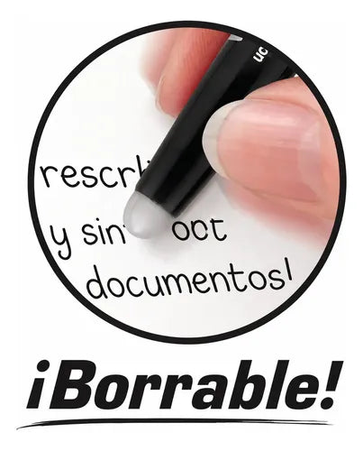 Pluma / Bolígrafo Borrable, Pilot Frixion Bal, Color Negro, 12 Piezas, Opción Recargable
