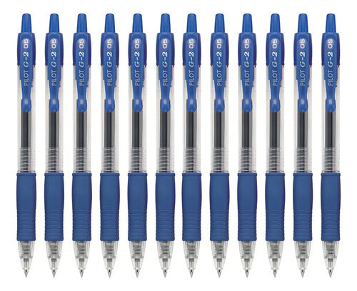 Boligrafo Gel Retractil Pilot G2 Premium 05 Azul 12 Piezas Azul