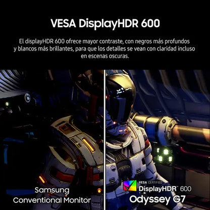Monitor Gamer 40'' Samsung Odyssey G7 Curvo Wuhd Va 180hz Negro