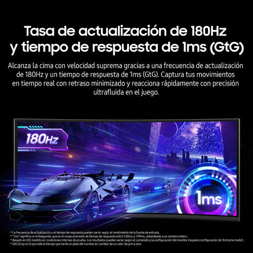 Monitor Gamer 40'' Samsung Odyssey G7 Curvo Wuhd Va 180hz Negro