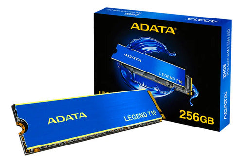 Hd Solido Adata 256gb Legend 710 M.2 Nvme Pcie 2280 Color Azul