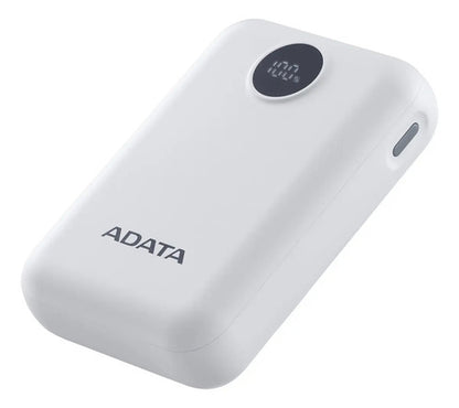Cargador Portátil Adata Power Bank C10022, 10.000mah, Blanco Blanco