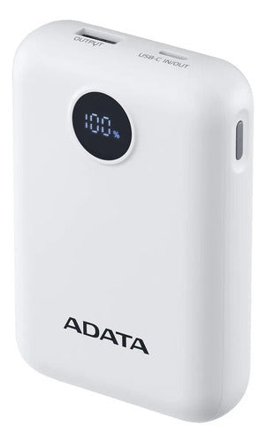 Cargador Portátil Adata Power Bank C10022, 10.000mah, Blanco Blanco