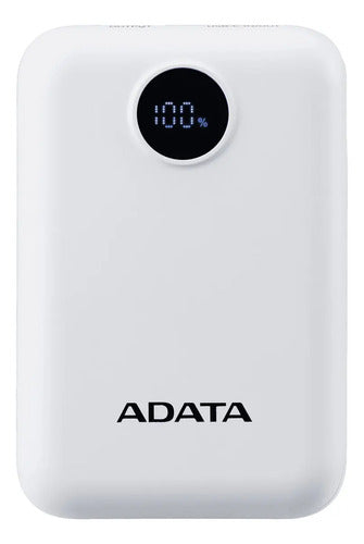 Cargador Portátil Adata Power Bank C10022, 10.000mah, Blanco Blanco