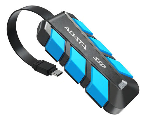 Disco Duro Externo Adata Sc740 2.5 , 500gb, Usb-c 3.1 Azul Azul