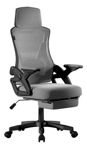 Balam Rush Silla Gamer Br-944199, Hasta 100kg, Gris Gris Cuero Sintético