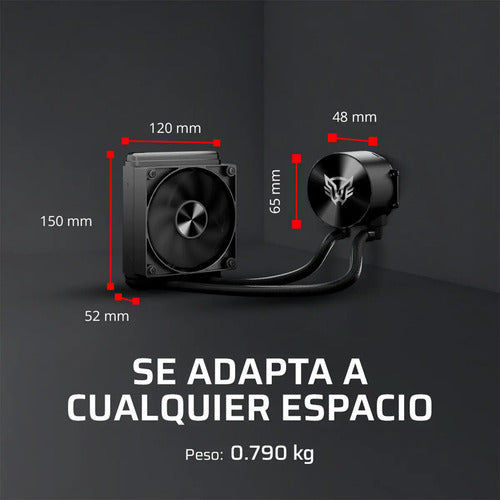Enfriamiento Liquido Balam Rush Cryo Allblack 120 4 Pines Pwm 1800 Rpm Tdp 230w Lga1851 Am5 Negro Br-944083