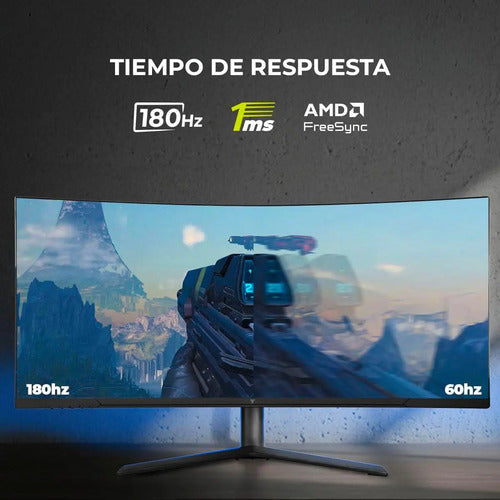 Monitor Gamer Curvo Yeyian Elysium34 Ips 34  3440x1440 180hz Negro