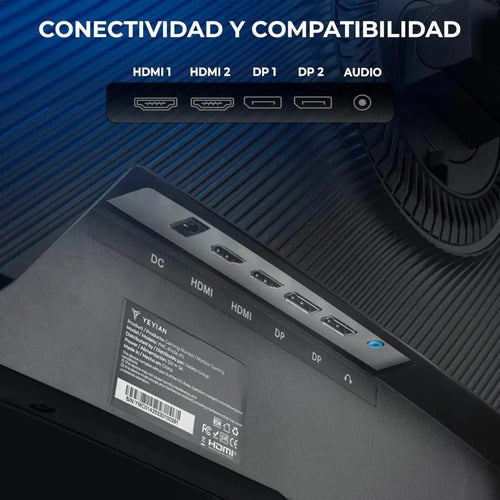 Monitor Gamer Curvo Yeyian Elysium34 Ips 34  3440x1440 180hz Negro
