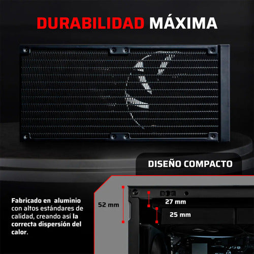 Balam Rush Cryo Allback Enfriamiento Líquido Cpu 2x 120mm Negro