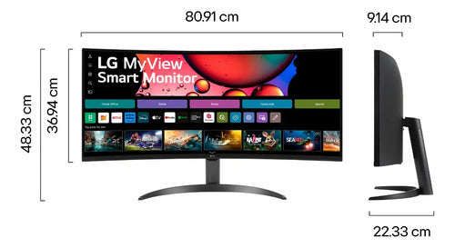 Monitor Gamer Curvo LG 34sr60qc-b Lcd 34 , 3440x1440 100hz Negro