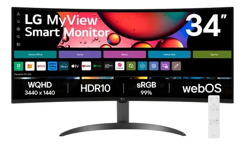 Monitor Gamer Curvo LG 34sr60qc-b Lcd 34 , 3440x1440 100hz Negro