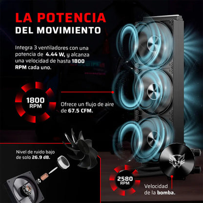Balam Rush Cryo Allblack Enfriamiento Líquido Cpu, Negro Negro