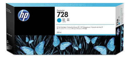 Cartucho De Tinta Hp 728 Color Cian De 300 Ml F9k17a