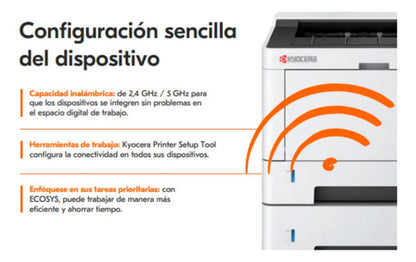 Multifuncional Kyocera Ma4000wifx/l, Blanco Y Negro, Láser Negro