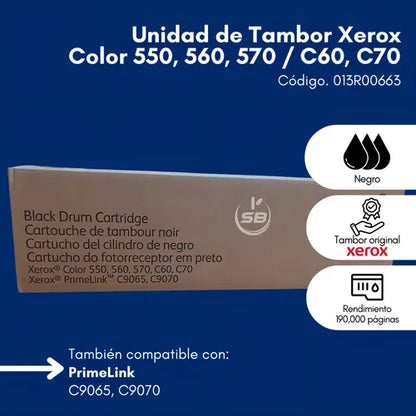 Tambor Xerox 550 560 C60 C70 Drum Negro 013r00663