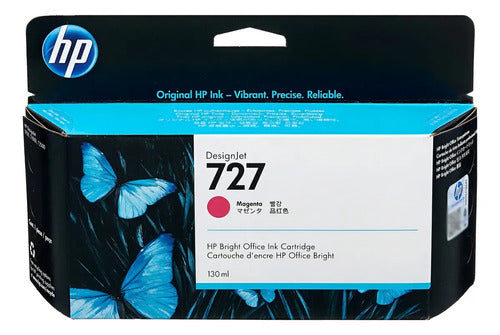 Cartucho De Tinta Hp 727 B3p20a Magenta 130ml
