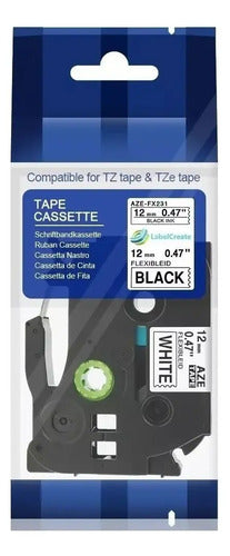 Cinta Brother Tzefx231, Tz, 12mm X 8m