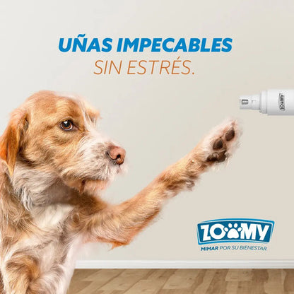 Limador Uñas Eléctrico Recarga. Usb C Mascotas Grandes Zoomy Blanco Grande
