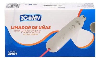 Limador Uñas Eléctrico Recarga. Usb C Mascotas Grandes Zoomy Blanco Grande