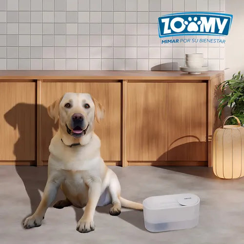 Bebedero Zoomy 1.5l 3 Filtros Plástico Abs Perros Y Gatos Blanco